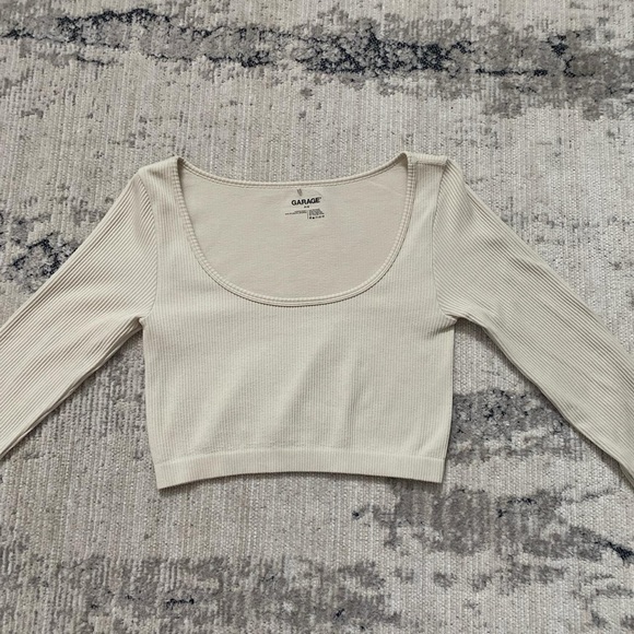 Cream Garage longsleeve top - Picture 2 of 2